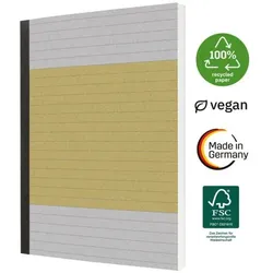 Sigel Notizbuch liniert A5 Softcover aus Recyclingkarton grau