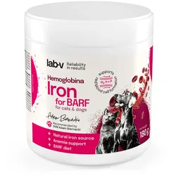 Lab-v Hämoglobin - natürliches Häm-Eisen für BARF-Mischungen und Heimnahrung 180 g