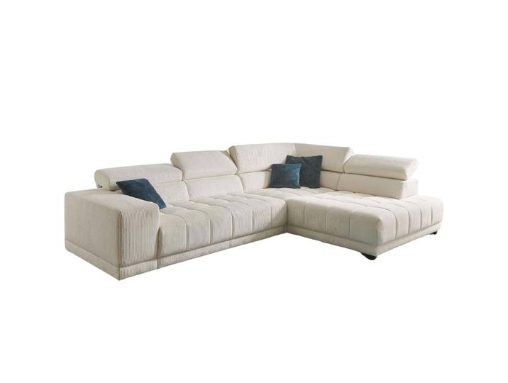 Systempolster Ecksofa 15053 Cord Beige