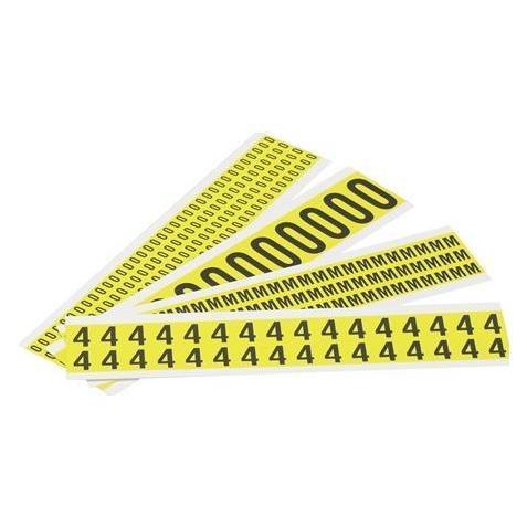 Markko MARKO Stamp 13x13mm gelb mit schwarzem Text Markierung: Erde in Ring540pcs (10sheet a 54pcs) (38372)
