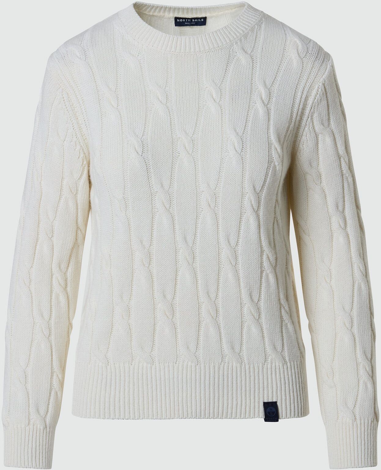 North Sails Maglione girocollo a trecce Marshmallow L
