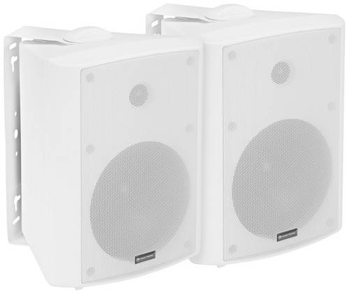 Omnitronic ALP-6A white Aktives PA-Lautsprecher-Set 45W 2St.