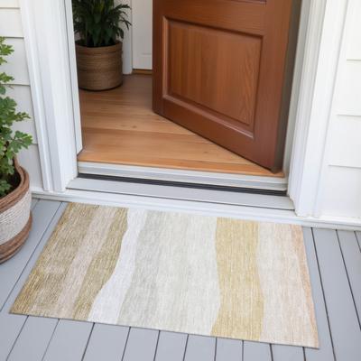 Addison Rugs Machine Washable Indoor/Outdoor Striped Meli Chantille Rug