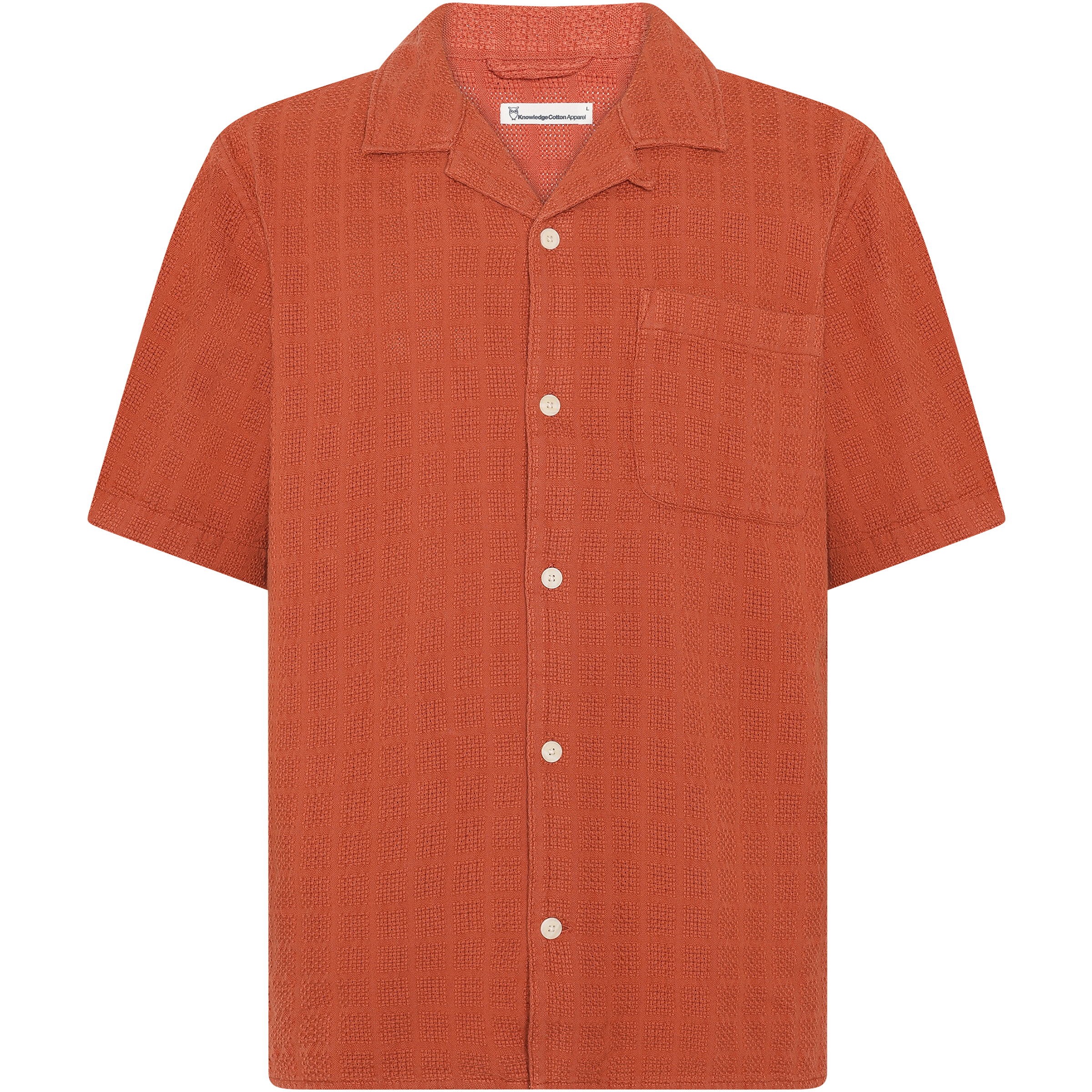 KnowledgeCotton Apparel Structure Herren Hemden rot Größe S Lifestyle Hautfreundlich