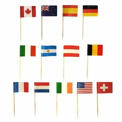 VEPATIM 500x Flaggenpicker Fahnenpicker Deko-Picker Länder 'Nationen'