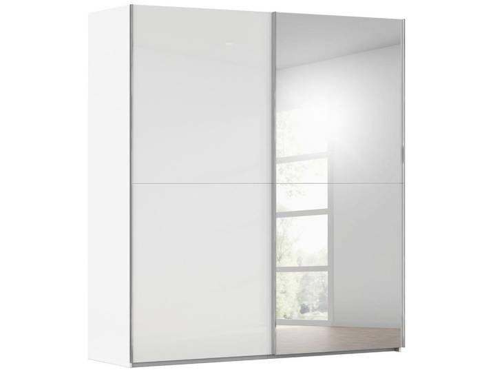 Schwebetürenschrank mit Spiegel 201cm Fifty, Weiß