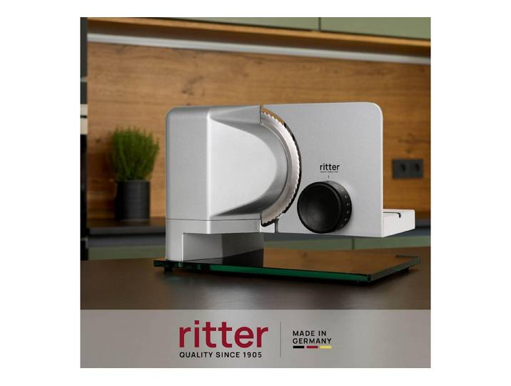 ritter Allesschneider 528.040, Metallgehäuse, ECO-Motor, Made in Germany, Sicherheitsglas