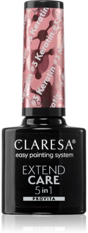 Claresa Extend Care 5 in 1 Keratin base coat gel for gel nails with nourishing effect shade #3 5 g