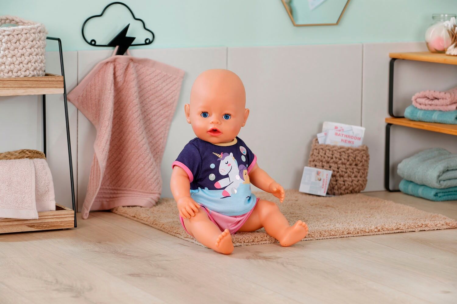Puppenkleidung BABY BORN "Einhorn Pyjama 43 cm", bunt, Puppenkleidung, Kinder, Puppenkleidung