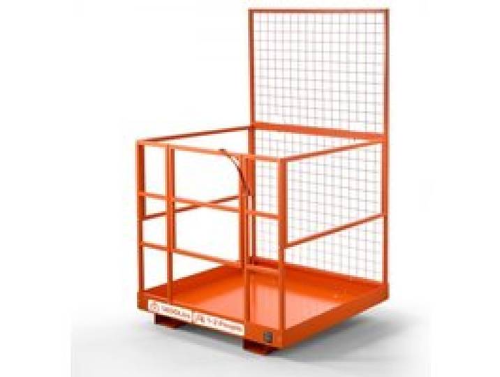 VEVOR Staplerbühne 1225x1148 mm, 635,03 kg Belastbarer Arbeitskorb aus Kohlenstoffstahl, Arbeitsbühne mit 155x60 mm Einfahrtaschen & Verriegelungsstift, Gabelstapler-Sicherheitskorb für Höhenarbeiten