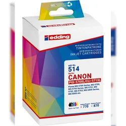 edding Druckerpatronen Multipack ersetzt Canon No. 570XL+571XL BK/C/M/Y