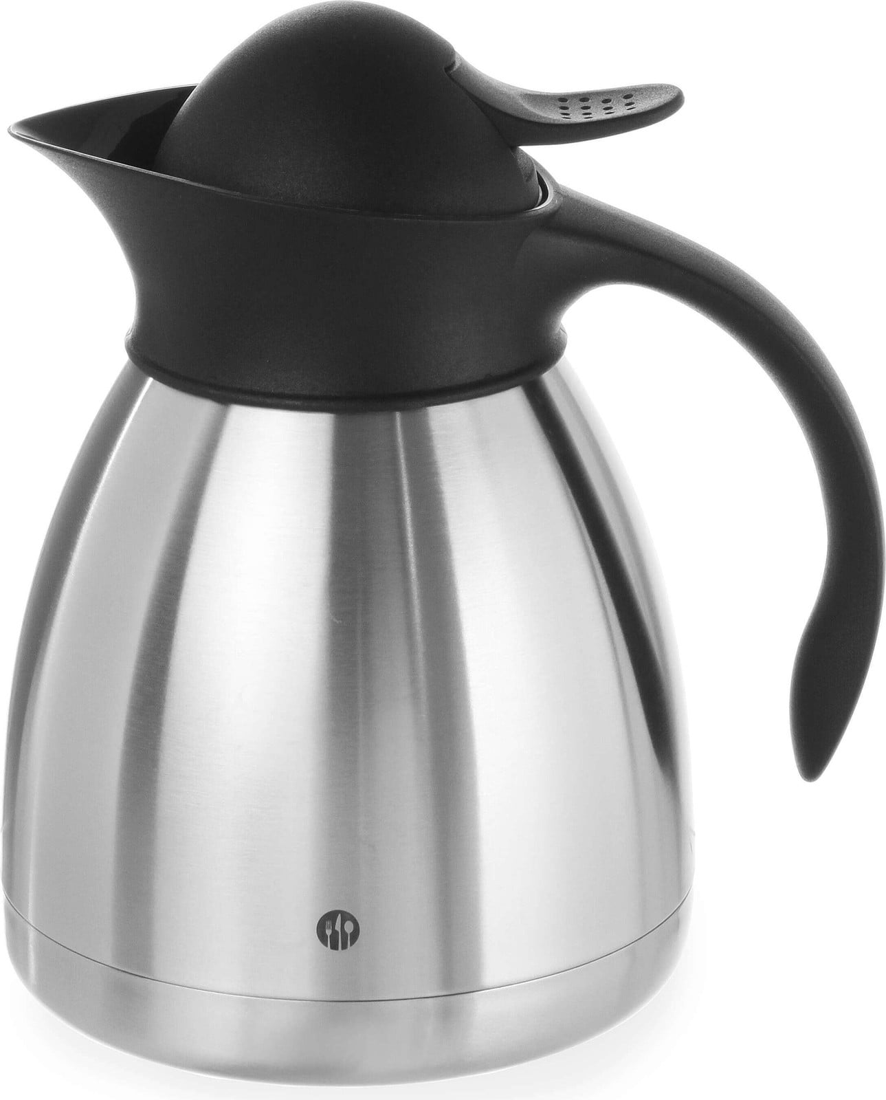 HENDI geïsoleerde thermoskan, dubbelwandig, 1 liter, zwart