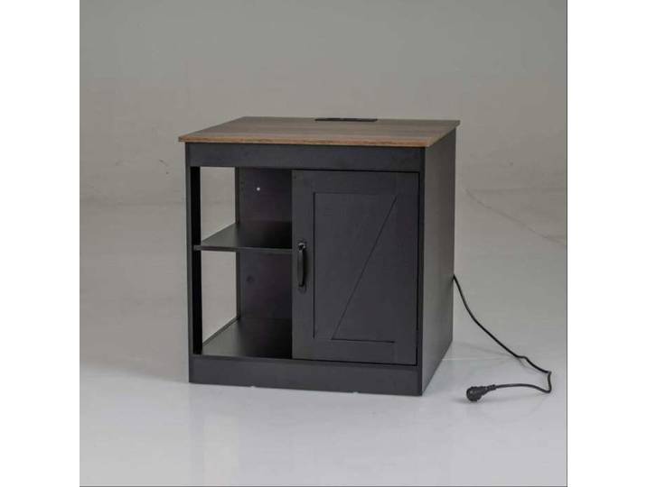 Charge facile table de chevet avec station de charge étagère réglable et rangement fermé pour smartphone