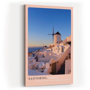 Sinus-Art Wandbild Santorini Griechenland, Leinwand, Hochformat, 80 x 120 cm