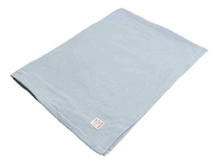 KAISER 65310556 PLAYA Summer blanket, Musselin/Frottee, atmungsaktive Babydecke, Ganzjährig, Neugeborene, Kinderwagendecke, Babyschalendecke, Fb. slit green