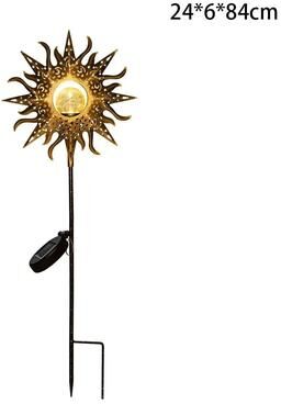Uplifted Goods Solar Iron Decorative Garden Light With Waterproof LED Design 9.45 2.36 33.07in