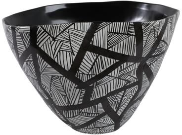 Sagebrook Home Ceramic Handcrafted Graphic Design Decorative Bowl Abstract Pattern