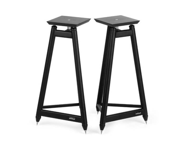 Solidsteel Audio-Board SS-6 Lautsprecherständer Paar Black (Füllbare Stahlrohre zur Vibrationsdämpfung), Tripod-Konstruktion aus handverschweißtem Stahl