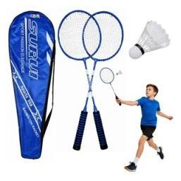 Lean Toys Badminton-Set mit blauer Hülle (78245045)