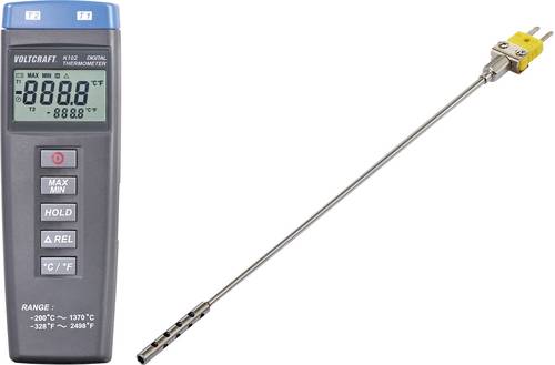 VOLTCRAFT K102 + TP 201 Temperatur-Messgerät Fühler-Typ K