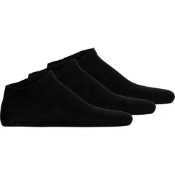 Hudson Unisex Sneakersocken, 3er Pack - Easy, Komfortbund, kurze Socken, einfarbig Schwarz / 35-38