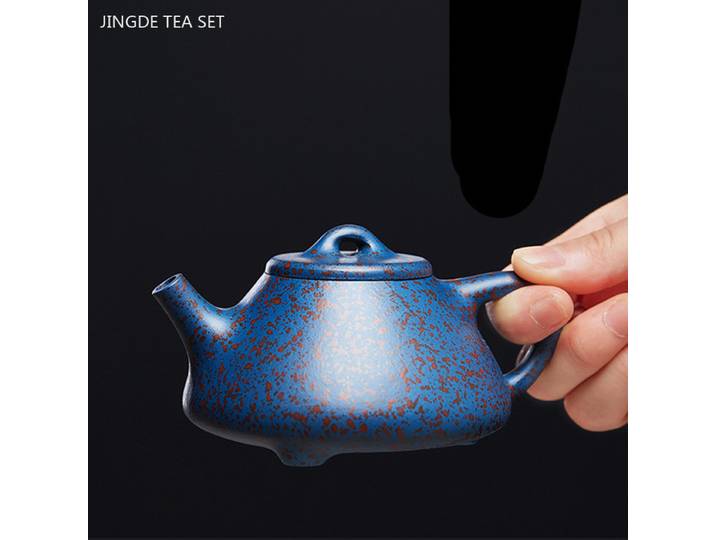 Théière en pierre faite à la main, théière en argile violette chinoise YFête ing, infuseur à thé de beauté personnalisé, accessoires de thé Zisha, maître, 160ml