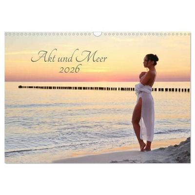 Akt und Meer (Wandkalender 2026 DIN A3 quer), CALVENDO Monatskalender