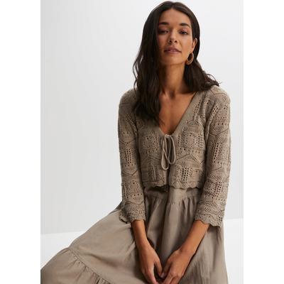bonprix "Ajour-Bolero" bequeme Passform, 3/4-Ärmel, Ajour-Bolero