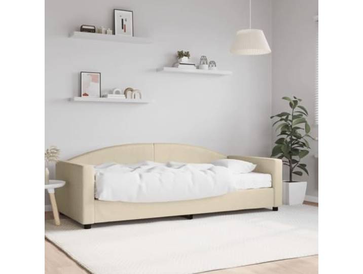 RJPLMFV Tagesbett 2-in-1 mit Matratze, Schaumstoff, 90 x 200 cm, cremefarben