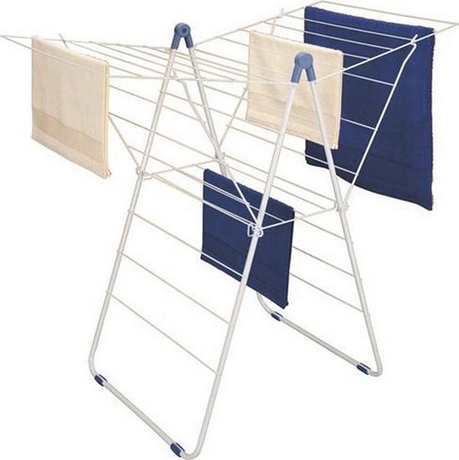 Metaltex Vento 20 wasrek, grijs/blauw, B: 58 cm, D: 111 cm, H: 109 cm