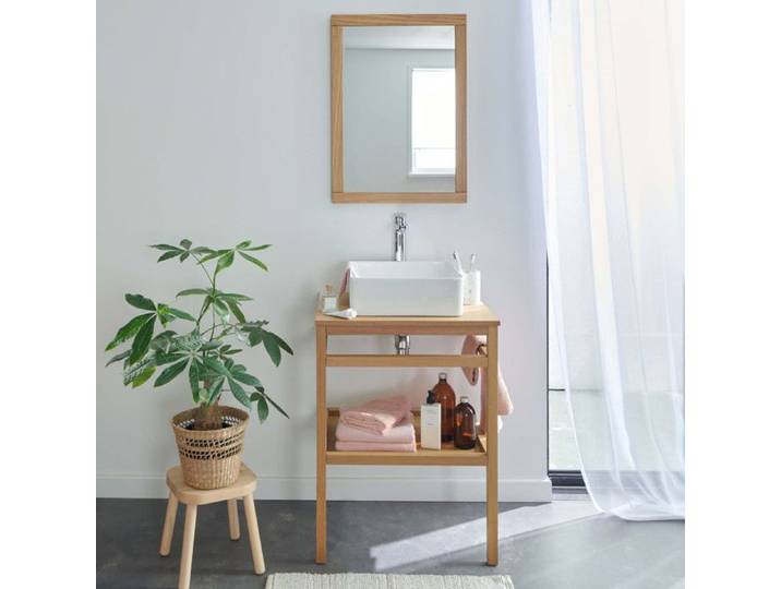 Meuble de salle de bain 60 cm HOPP avec miroir et vasque carrée