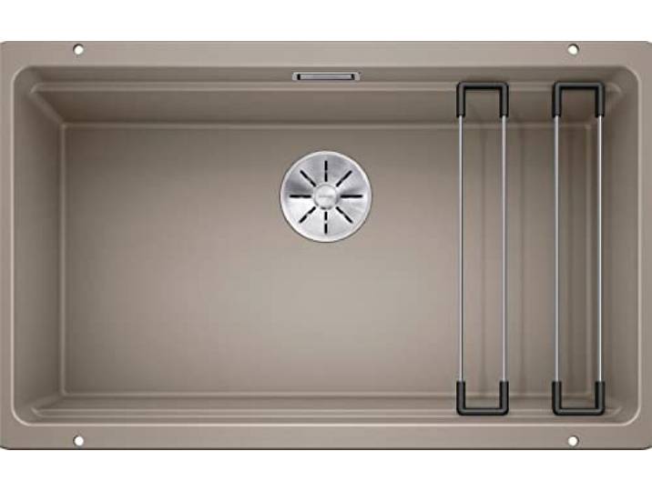 BLANCO ETAGON 700-U Granitspüle aus SILGRANIT tartufo [73x46x21,2 cm] für 80 cm breite Unterschränke Systemkonzept mit vielseitig verwendbaren ETAGON-Schienen