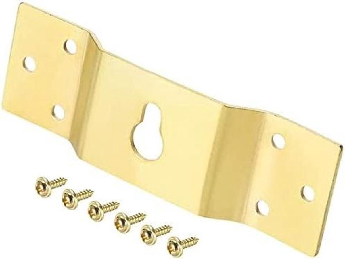 30 stuks Goudkleurige Sleutelgat Ophangplaten van Roestbestendig IJzer - 97 mm