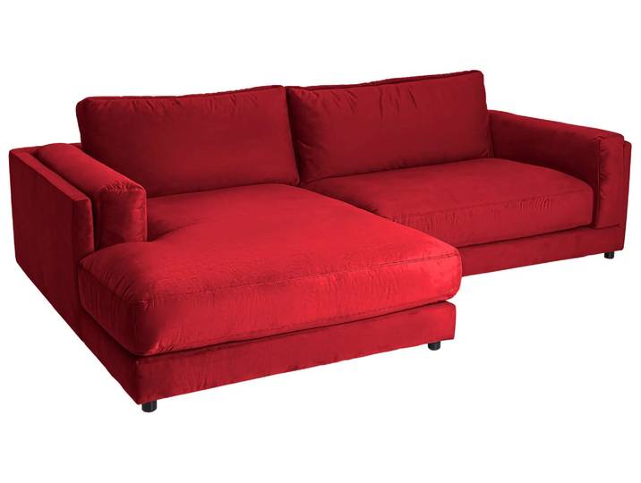 Ecksofa Larry Basic Candy / Farbe: Cherry / Bezugsmaterial: Leder Basic
