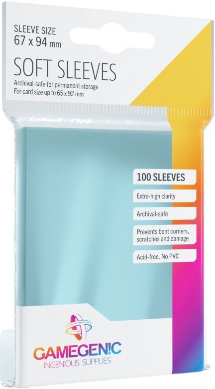 Gamegenic GG : 100 Soft Sleeves Standard 67 x 94 mm
