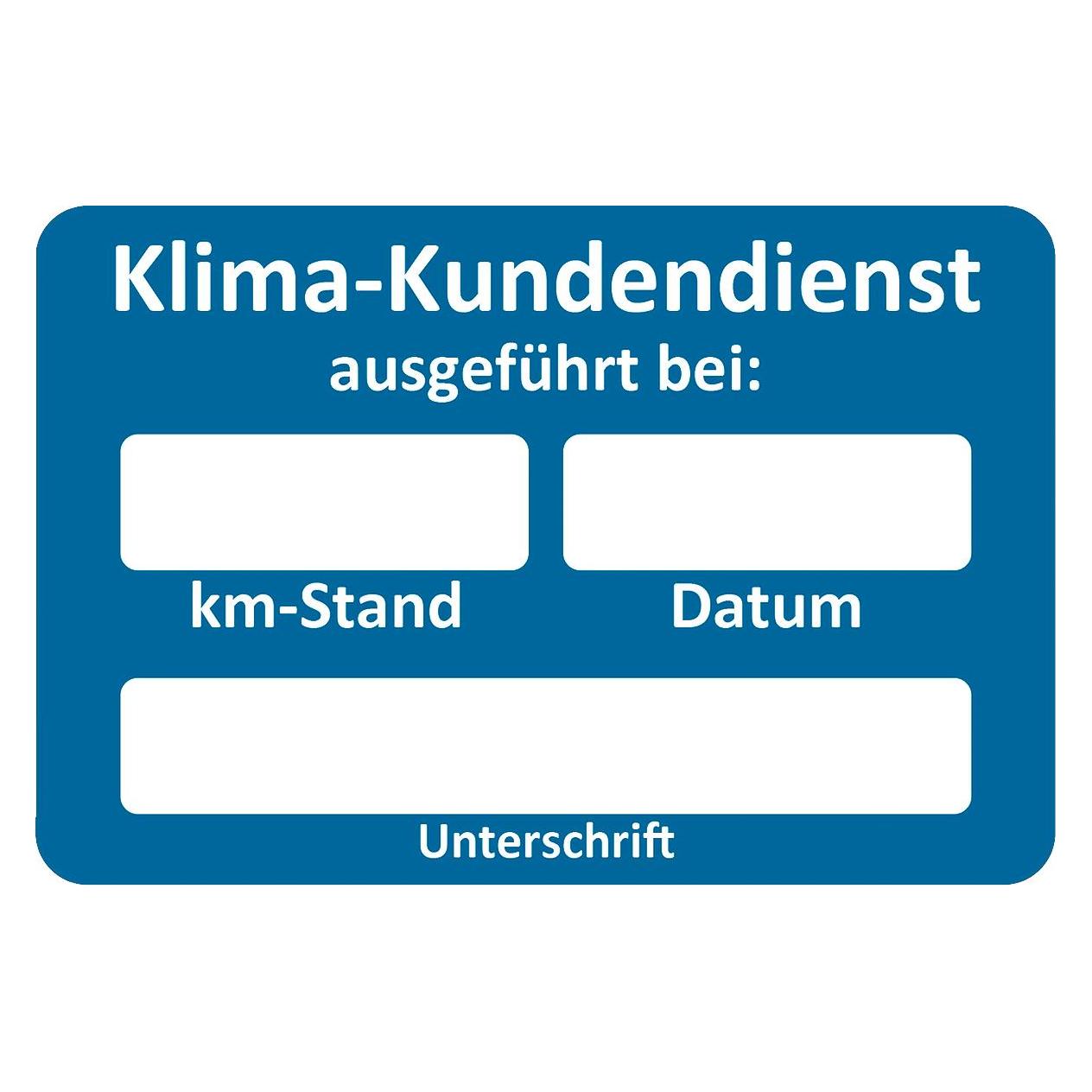 Eichner Aufkleber Klima-Kundendienst ausgeführt bei, blau/weiss, 250 St. (9220-00056)