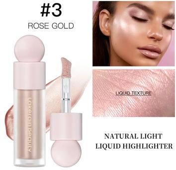 Inspired Finds LumiSculpt Liquid Highlighter Bronzer 4 Shade Liquid Contour Highlighter For Radiant Glow And Face SculptingMAK rose Gold