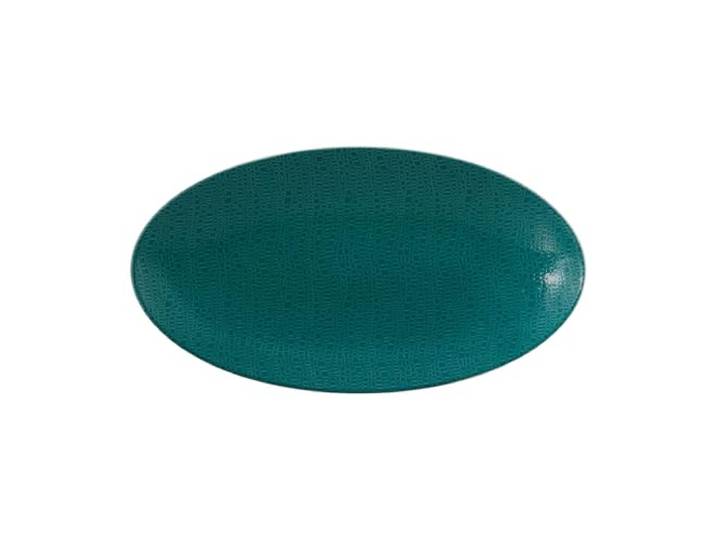 Seltmann Weiden Life Fashion Servierplatte 33x18 cm – Ovale Porzellan Platte mit strukturiertem Relief-Muster, spülmaschinenfest & mikrowellengeeignet, Anrichten & Servieren – Trendy Petrol