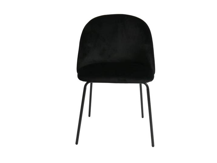 Chaise repas velours noir