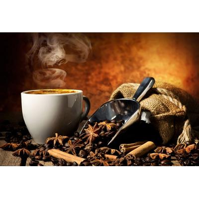 Fototapete PAPERMOON "Kaffee", bunt, B:3,5m L:2,6m, Vlies, Tapeten