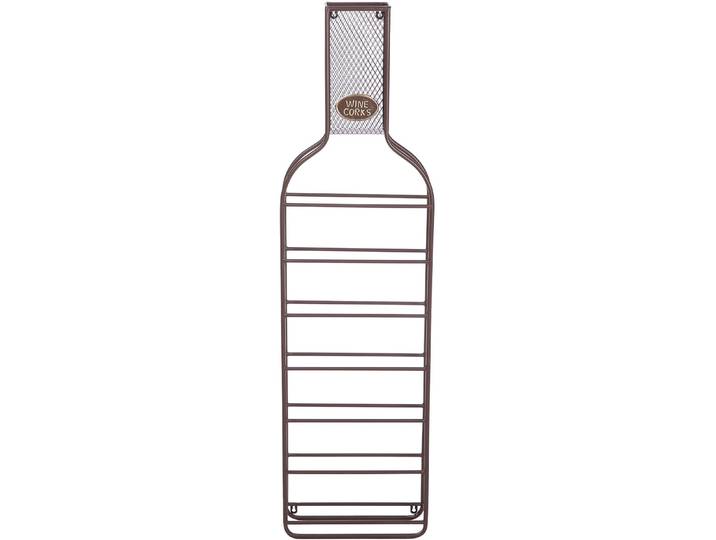 Weinregal GILDE Weinregal Flasche Cork , braun, B:32cm H:118cm T:8,5cm, Metall, Regale, Weinregal
