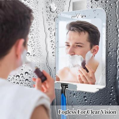 Fusion Finds Large Anti Fog Shower Mirror Fogless Acrylic Bathroom Shaving Mirror Large Anti Fog Shower Mirror Fogless Acrylic Bathroom Shaving Mirror
