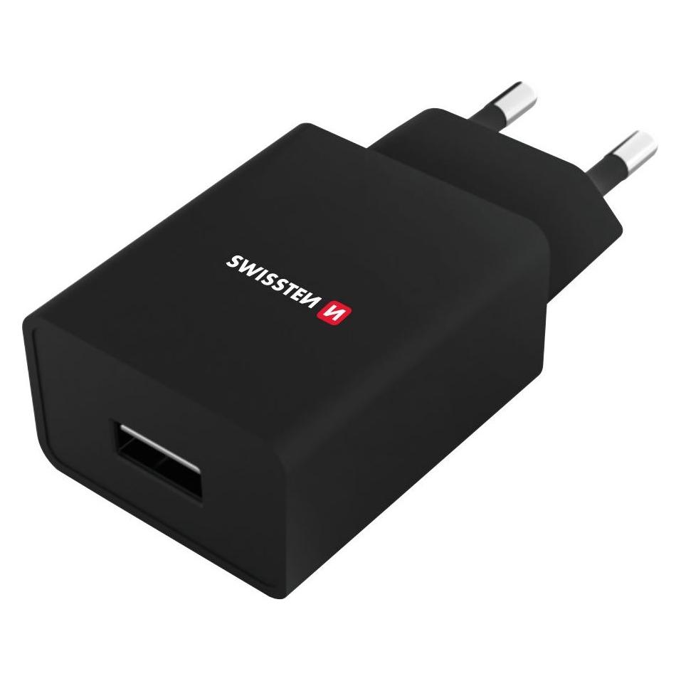 Swissten USB Ladegerät Smart IC mit 1x USB 1A Power + Datenkabel USB / Micro-USB 1,2 M (5 W, 1 Port) (22062000)