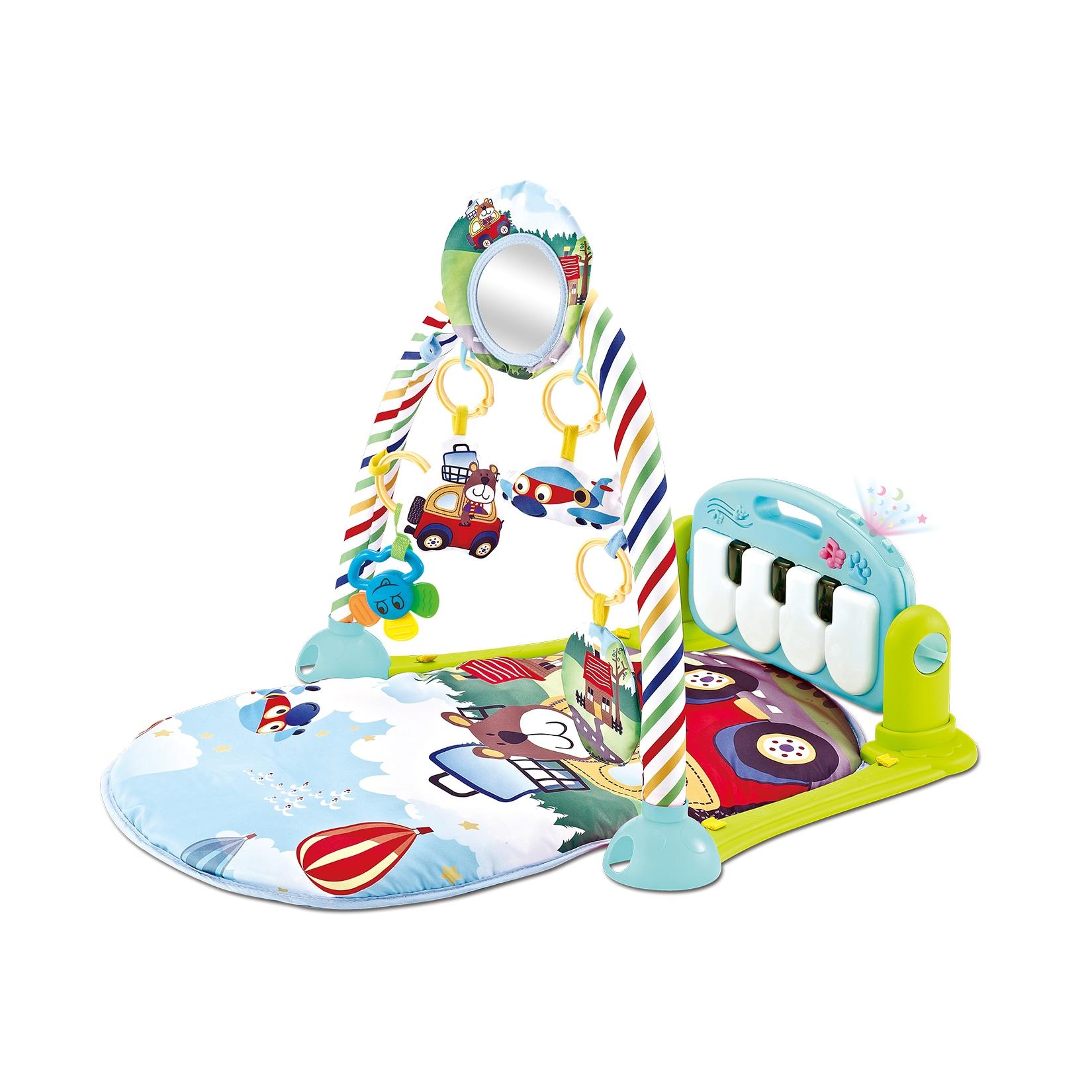 Kikkaboo Krabbeldecke Piano, Spielcenter, Klaviertasten, Plüschfiguren, Musik grün