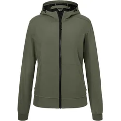 James & Nicholson Damen 2-Lagen Kapuzen Softshell Jacke Softshell-Jacke JN1145 olive/camouflage XS
