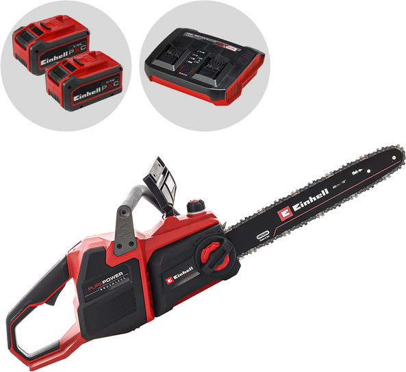 Einhell GP-LC 36/40 LI BL - Tronçonneuse électrique à batterie - 2 x 18 V 5-8 Ah