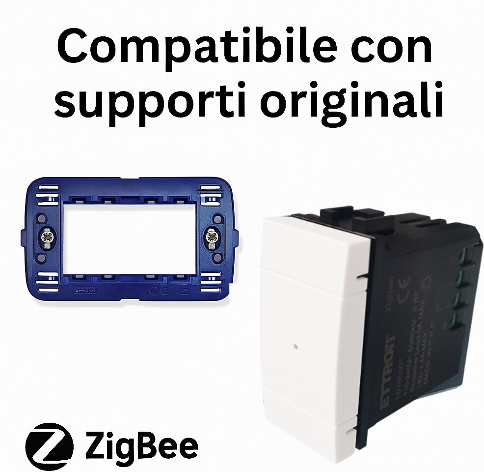 Ettroit Deviatore Smart Zigbee Tuya 230v Bianco Compatibile Bticino Living – Sku Lbzb0801