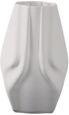 Sagebrook Home Modern Porcelain Vase with Sculpted Geometric Design Decorative Accent