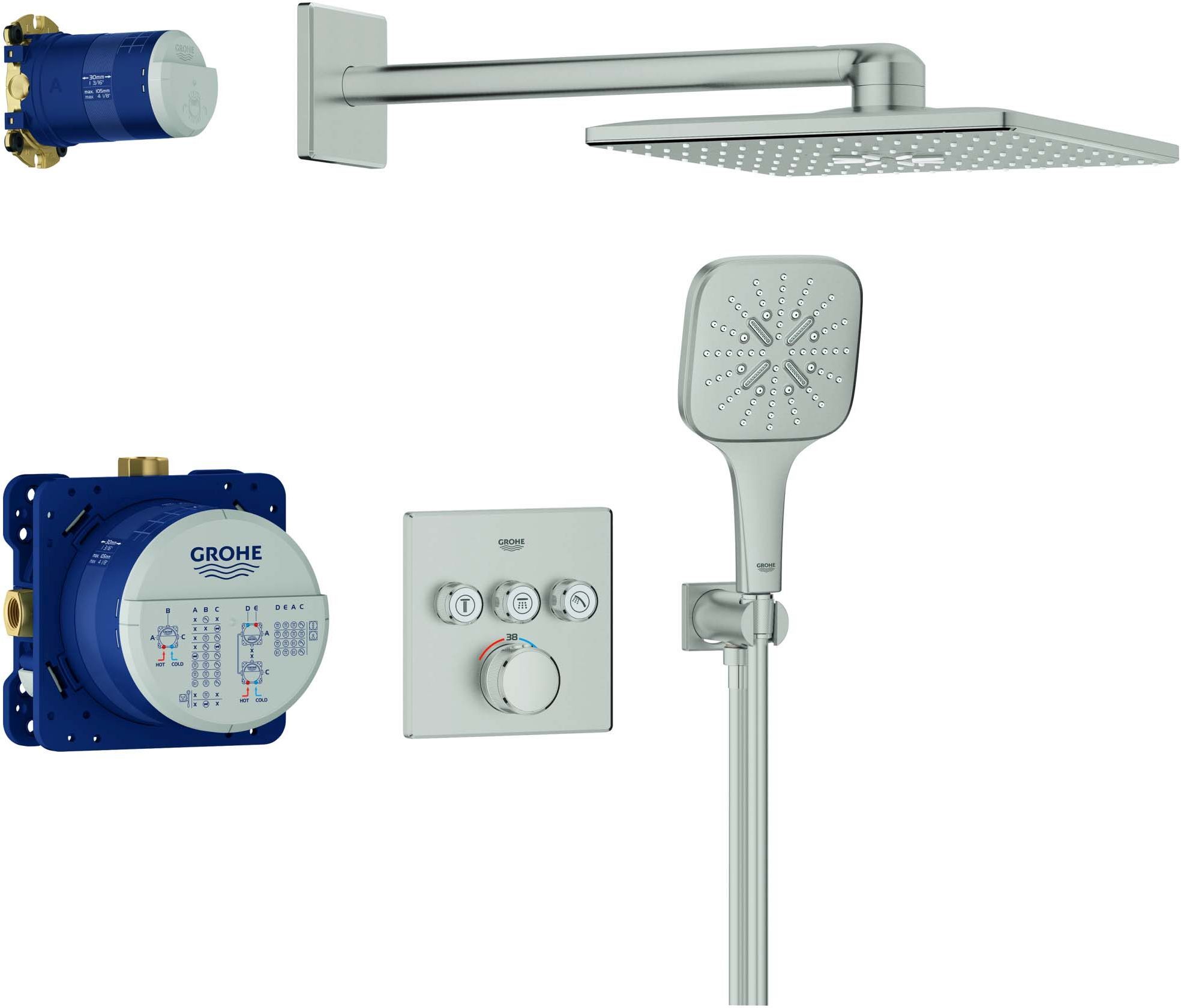 Grohe Grohtherm Smartcontrol système de douche 34864DC0 encastré, super acier