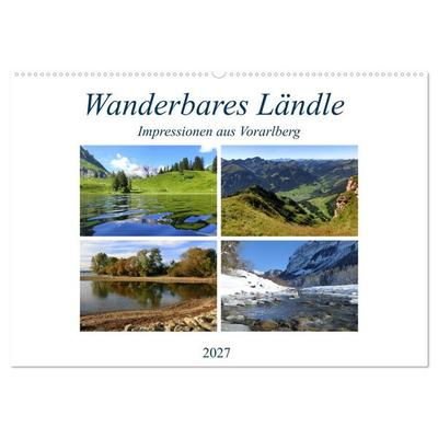 Wanderbares Ländle - Impressionen aus Vorarlberg (Wandkalender 2027 DIN A2 quer), CALVENDO Monatskalender